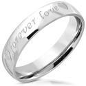 OCEĽOVÁ OBRÚČKA FOREVER LOVE SE SRDÍČKY